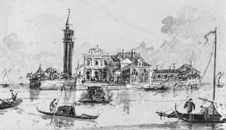Giacomo Guardi - The Island Of San Spirito, Venice