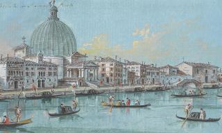 Giacomo Guardi - \'Veduta di S. Simon Picolo\'; \'Veduta della Cittella alla Zecca\'; and \'Veduta di S. Angelo\' (3)