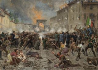 Giacomo Mantegazza - Le barricate mobili a Porta Tosa