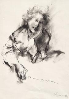 Giacomo Manzù - Studio per il grande ritratto di Signora