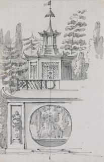 Giacomo Quarenghi - Chinese Pagoda And Entrance To A Chapel