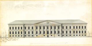 Giacomo Quarenghi - Elevation Of The The Façade Of The Academy Of Science In St. Petersburg