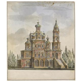 Giacomo Quarenghi - Project For The Church Of The Dormition On The Pokrovka, Moscow