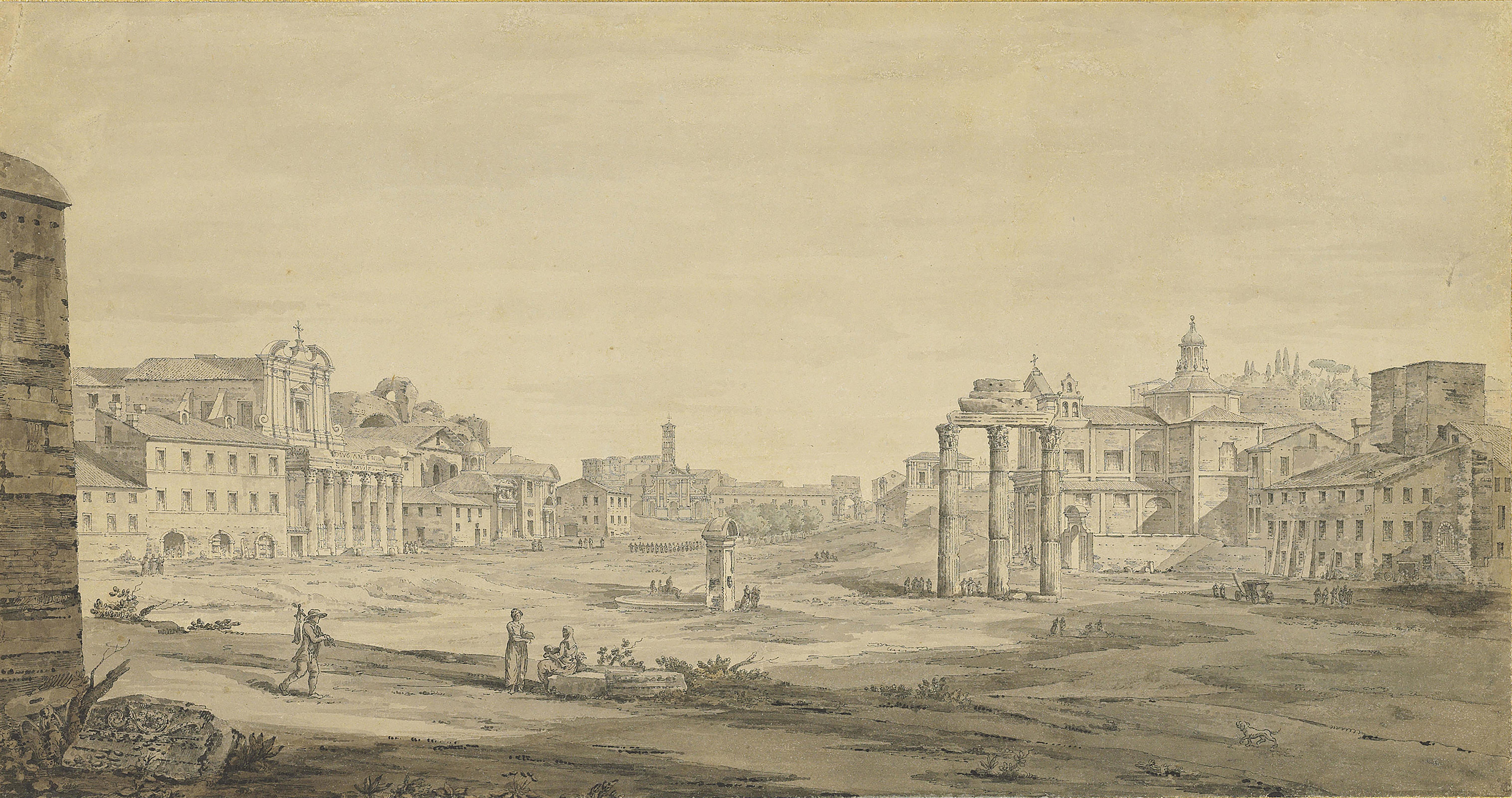 Giacomo Quarenghi - The Campo Vaccino, Rome