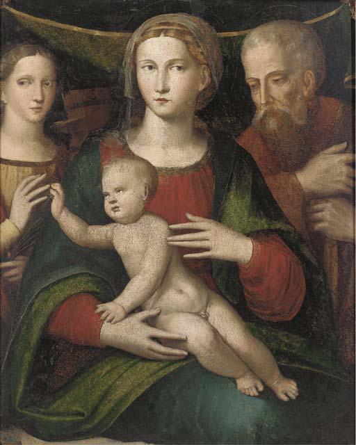 Giacomo Raibolini - The Mystic Marraige Of Saint Catherine