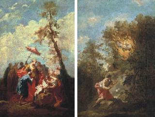 Giambattista Pittoni - The Finding Of Moses; And Moses And The Burning Bush