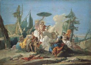 Giambattista Tiepolo - Apollo Receiving Homage From The Muses - A Modello