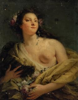 Giambattista Tiepolo - Portrait of a lady as Flora