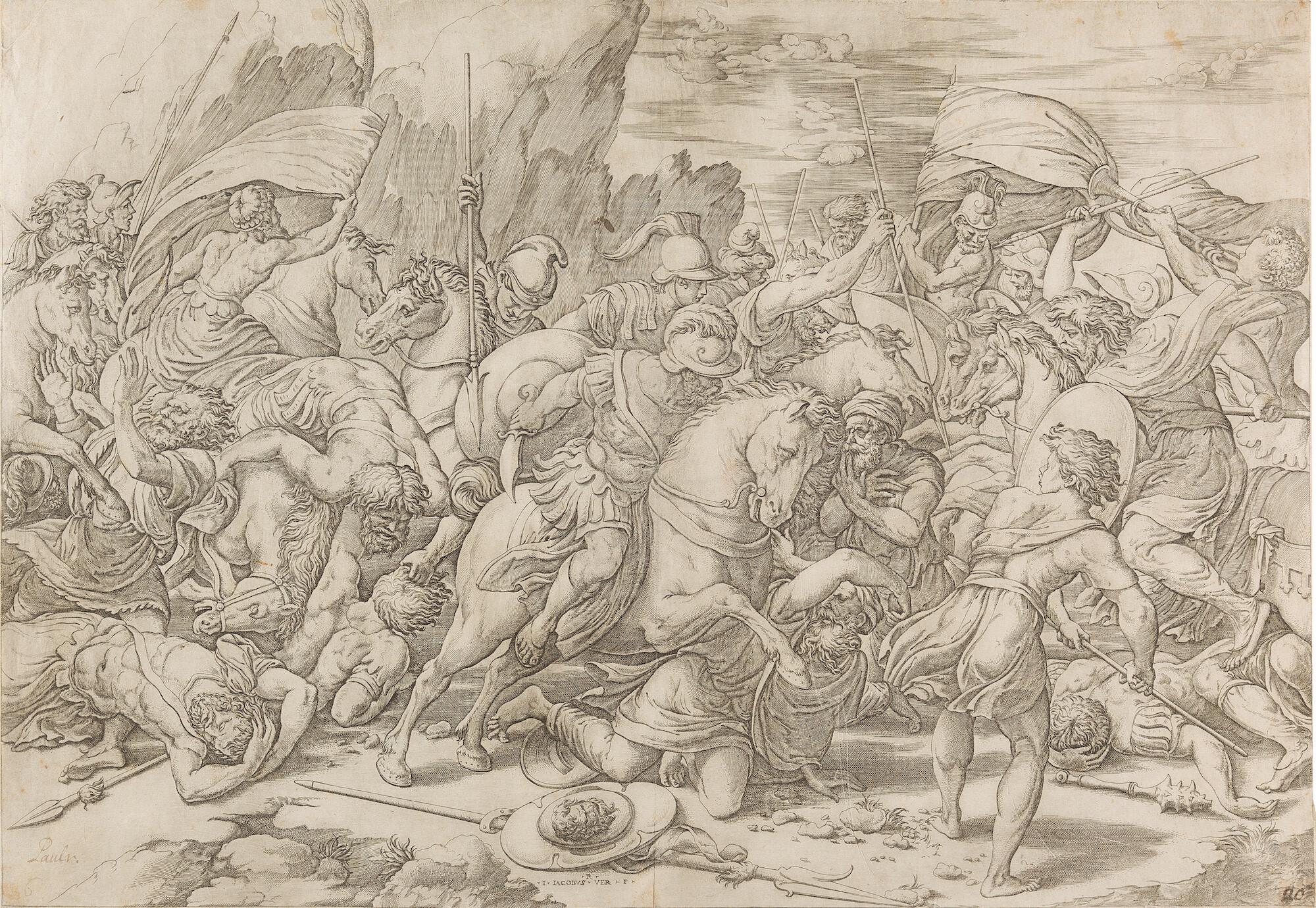 Gian Giacomo Caraglio - Die Schlacht mit Schild und Lanze.