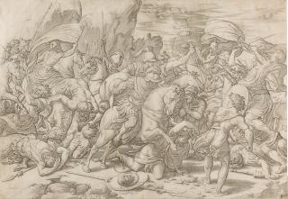 Gian Giacomo Caraglio - Die Schlacht mit Schild und Lanze.