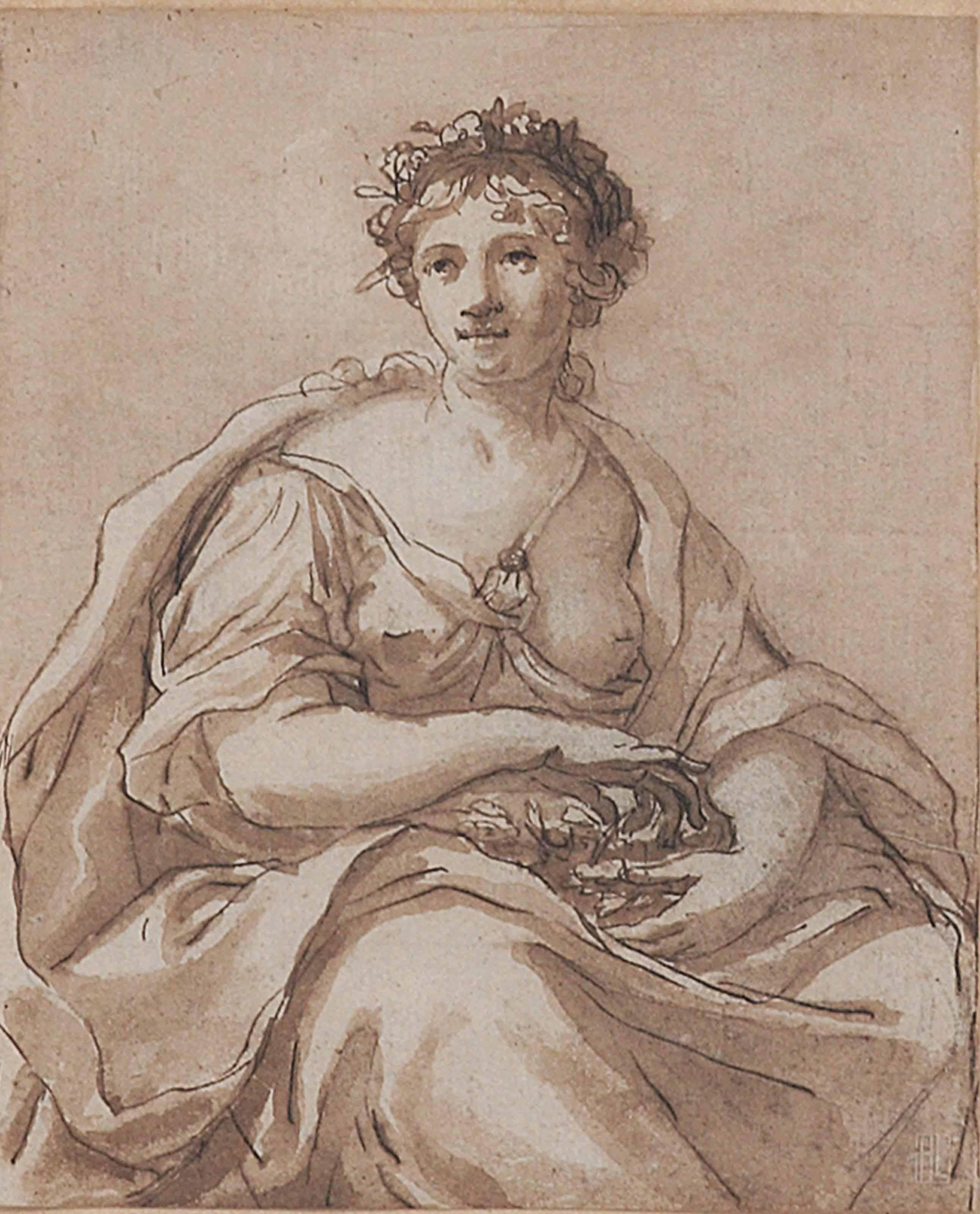 Gian-Girolamo Bonesi - Flora Holding A Basket Of Flowers