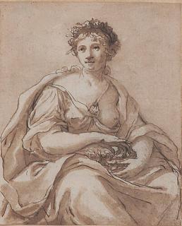 Gian-Girolamo Bonesi - Flora Holding A Basket Of Flowers