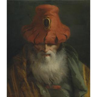 Giandomenico Tiepolo - Head Of An Old Man
