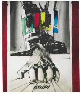 Gianni Bertini - Gripsigned And Dated 1965, Enamel On Metal