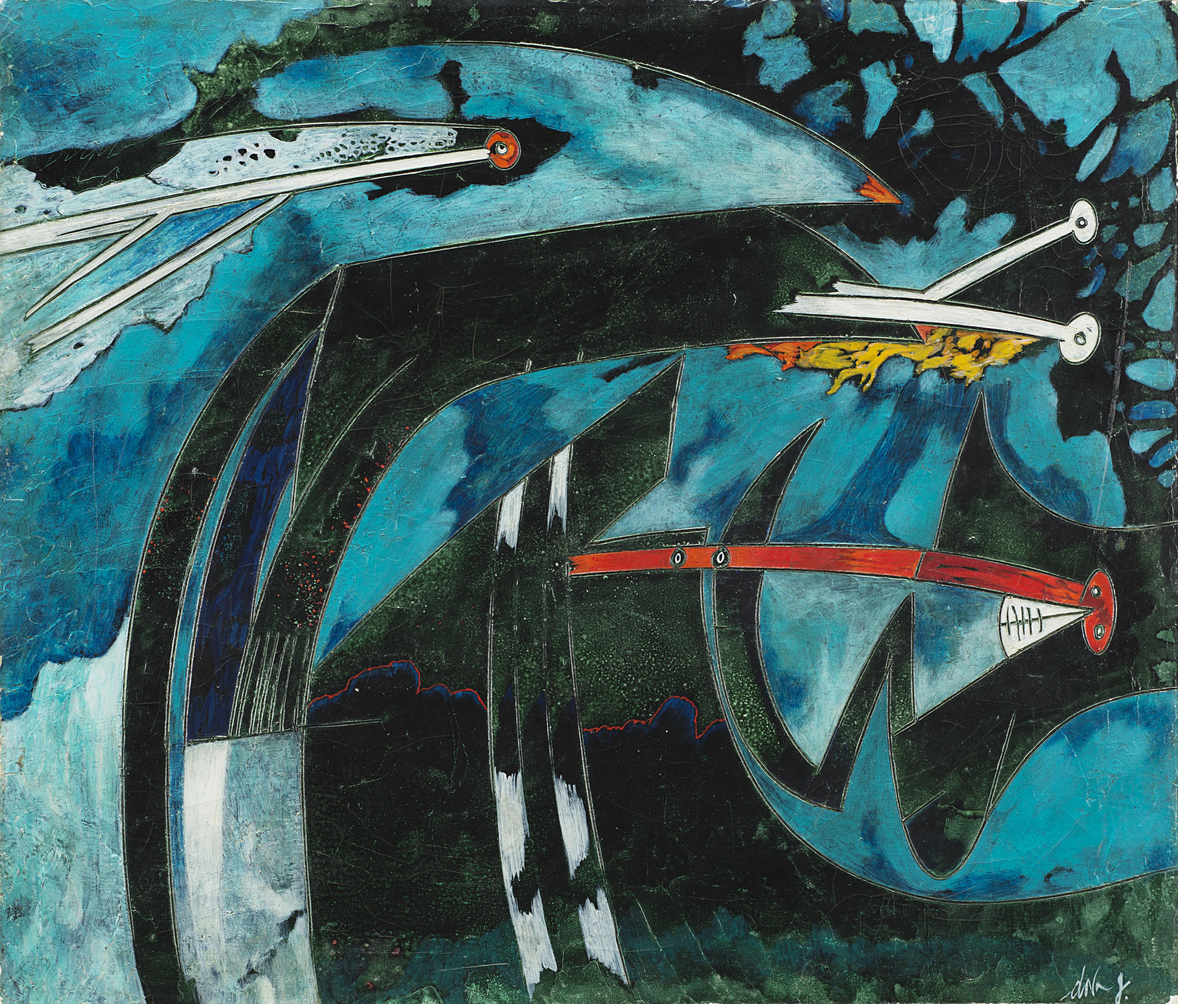 Gianni Dova - Figura nel bosco