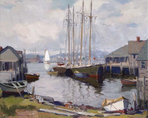 Gianni L. Cilfone - Busy Harbor, Gloucester