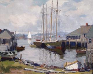 Gianni L. Cilfone - Busy Harbor, Gloucester