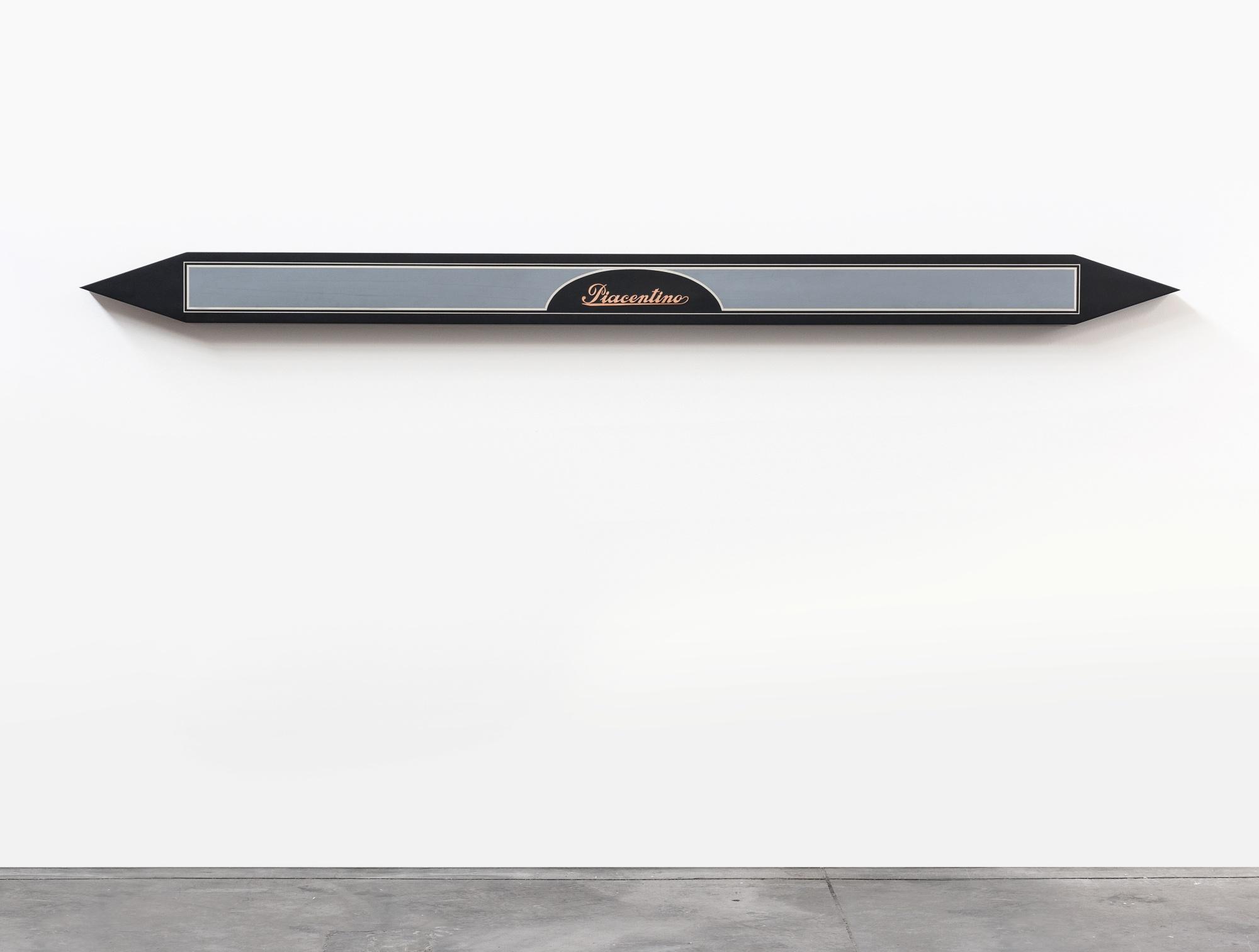 Gianni Piacentino - Black-Indigo And Gray-Blue Point Shaped Bar With Copper Signature I