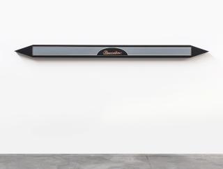 Gianni Piacentino - Black-Indigo And Gray-Blue Point Shaped Bar With Copper Signature I