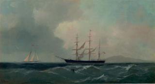 Gideon Jacques Denny - An American three masted clipper ship in San Francisco Bay