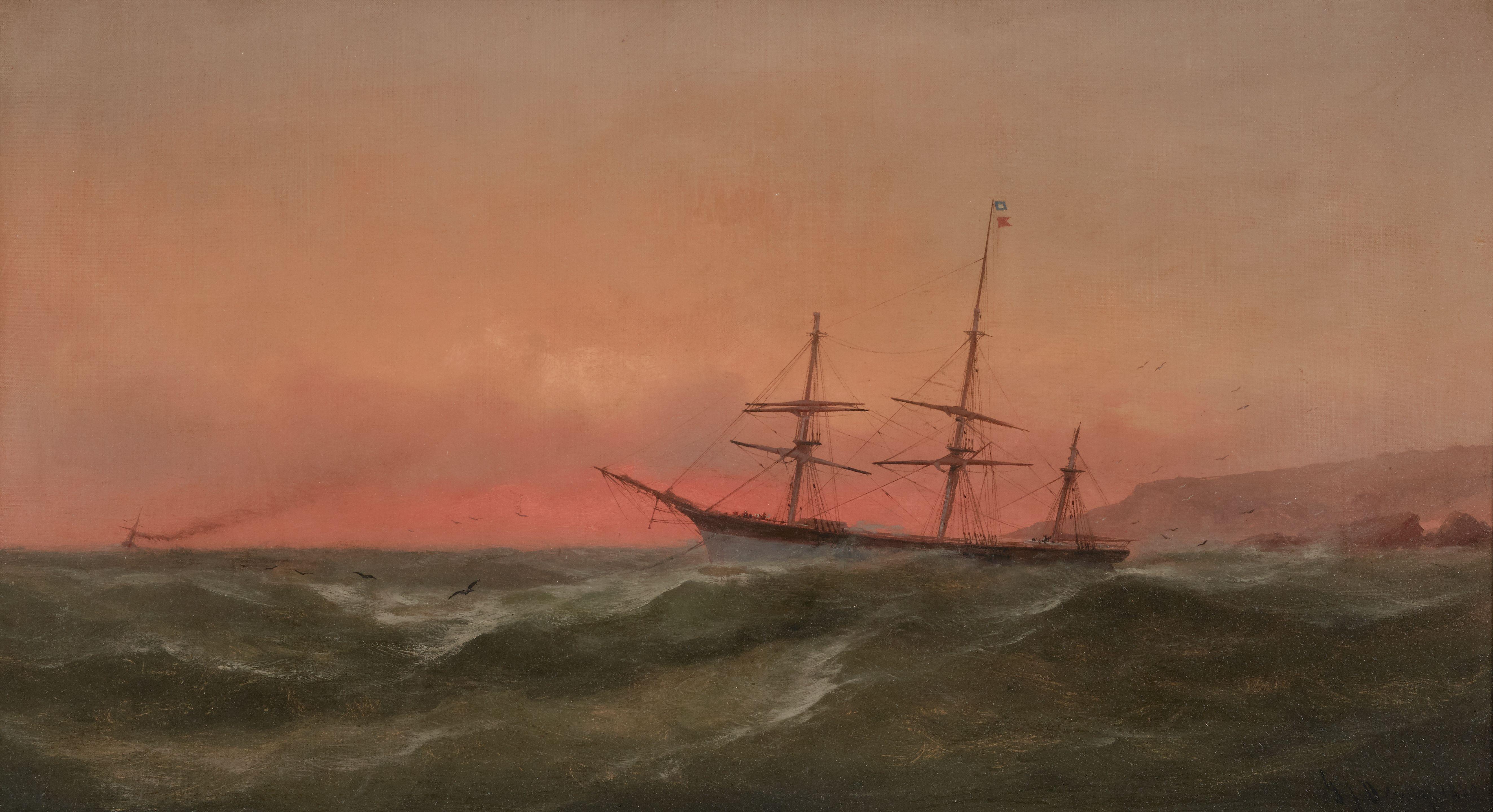 Gideon Jacques Denny - Ship in Distress, Anchored off San Francisco