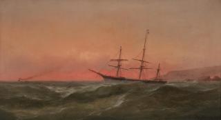 Gideon Jacques Denny - Ship in Distress, Anchored off San Francisco