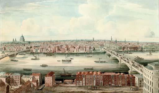Gideon Yates - A panorama of the Thames up river from London Bridge