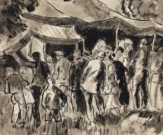 Gifford Beal - Figures Under Trees