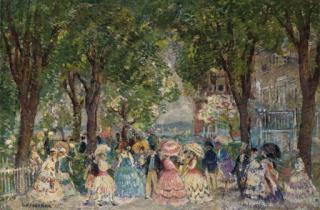 Gifford Beal - Lawn Party, Old Salem