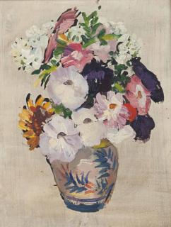 Gifford Beal - Still Life Of Petunias