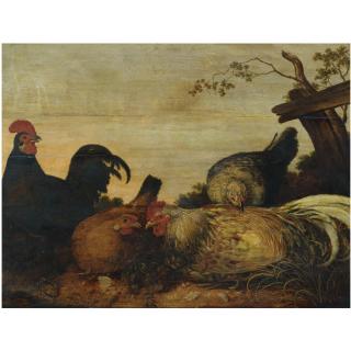 Gijsbert Gillisz. De Hondecoeter - Poultry In A Landscape