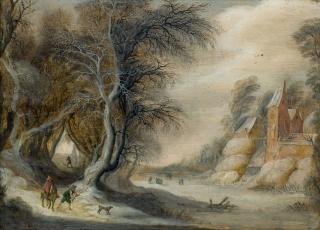 Gijsbrecht Leytens - Chasseurs Dans Un Paysage D\'Hiver