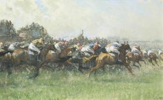 Gilbert Joseph Holiday - Tattenham Corner, The Epsom Derby