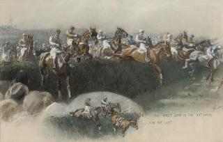 Gilbert Joseph Holiday - The first jump in the National...and the last
