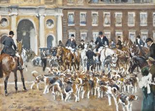 Gilbert Joseph Holiday - The opening meet of the R.A. Drag