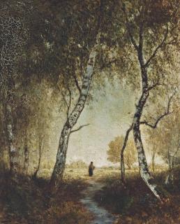 Gilbert Munger - A Peasant In A Forest Clearing