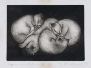 Gilbert Poillerat - Chats endormis