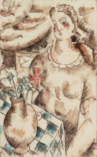 Gilbert Poillerat - Femme au bouquet