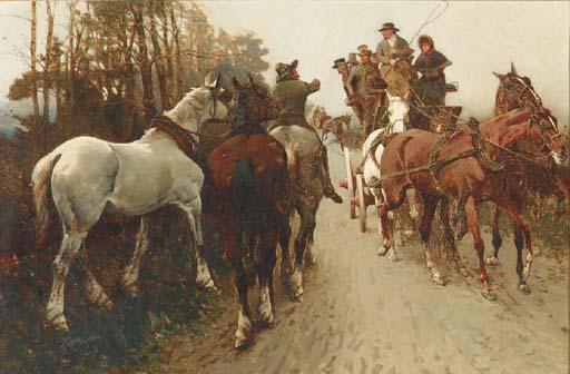 Gilbert Scott Wright - Taking the horses to market
