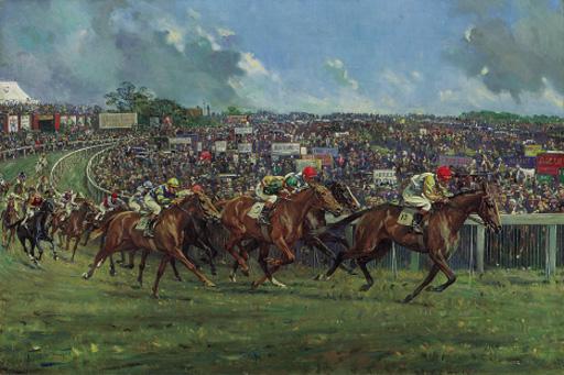 Gilbert Scott Wright - Tattenham Corner, Epsom