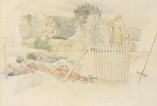 Gilbert Spencer R.A. - Erecting the Gate