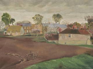 Gilbert Spencer, R.A. - Ploughed Land, Garsington