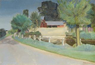 Gilbert Spencer, R.A. - The Mill at Stadhampton