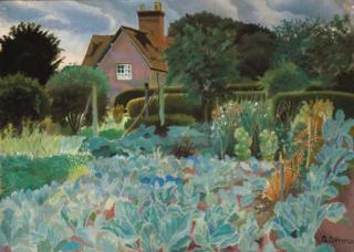 Gilbert Spencer - Cabbages And House, Dorset