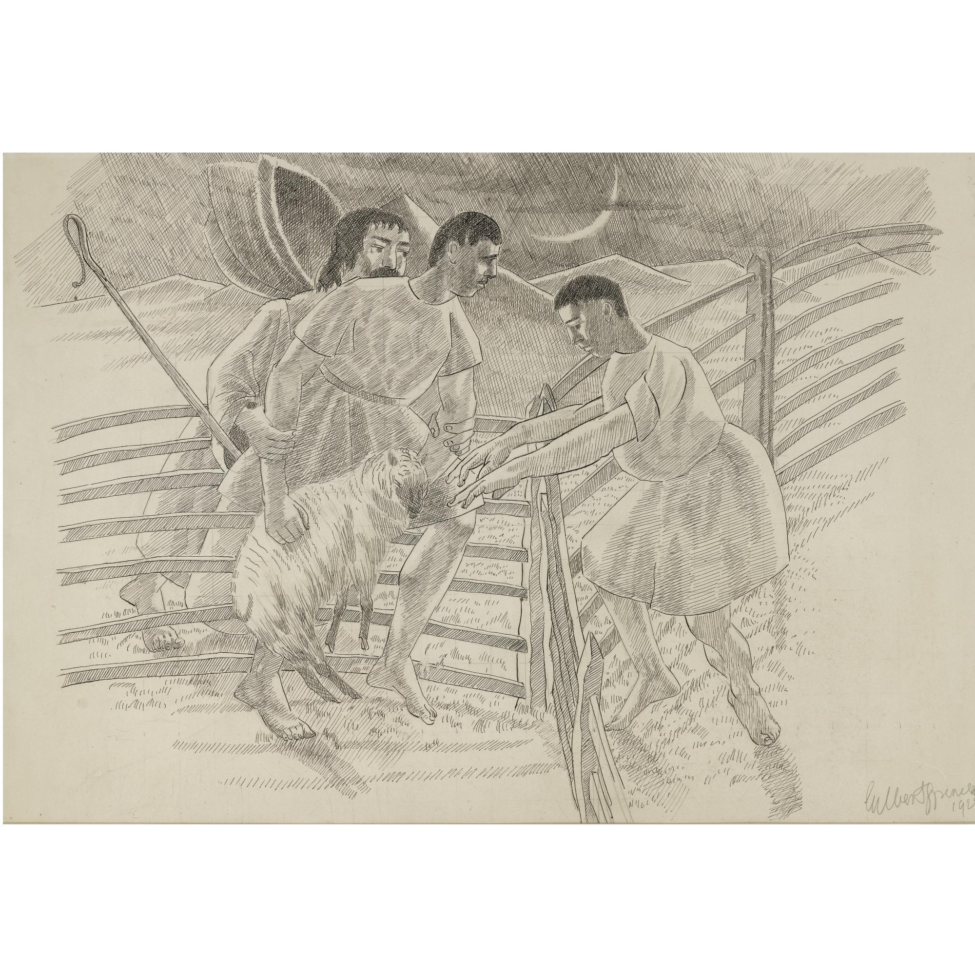 Gilbert Spencer - Thou Shalt Not Steal