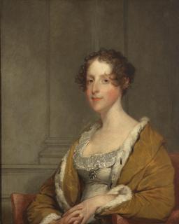 Gilbert Stuart - Portrait of Mrs Hammond Dorsey, seated three-quarter-length,