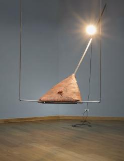 Gilberto Zorio - Scultura Per Purificare Le Paroleclay, Iron, Alcohol, Leather And Lamp, Executed In 1979