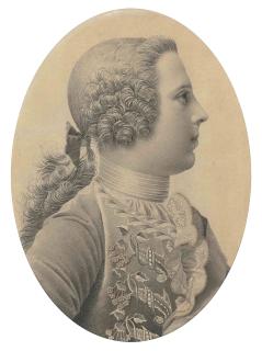 Giles Hussey - Portrait of Prince Charles Edward Stuart (1720-1788), \'Bonnie Prince Charlie\', bust-length, in profile, facing to the right