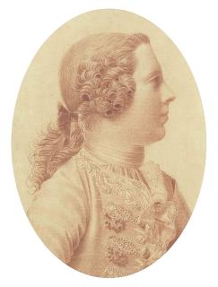 Giles Hussey - Portrait of Prince Charles Edward Stuart (1720-1788), \'Bonnie Prince Charlie\', in profile, bust-length, facing to the right