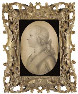 Giles Hussey - Portrait of Prince Charles Edward Stuart (1720-1788), bust-length, looking to the left, in armour
